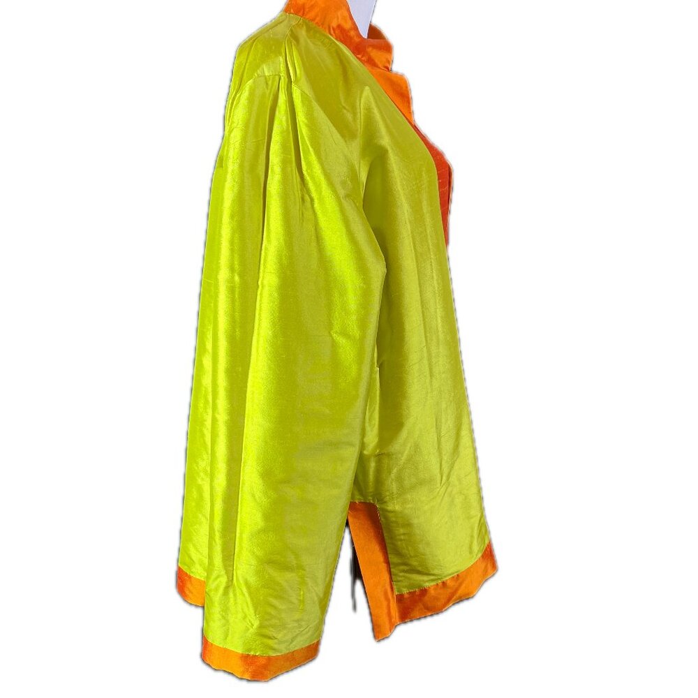 NWT UC2 Under Construction Size XL Silk Jacket Open-Front Reversible Orange - Picture 7 of 12
